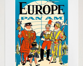 Europe Travel Poster European Wall Art Print Home Decor (ZT635)