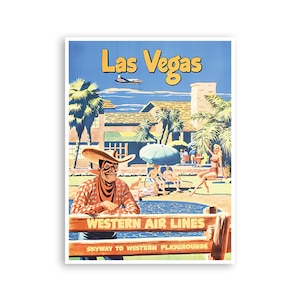 Las Vegas Art Print Travel Poster Vintage Home Decor (XR877)