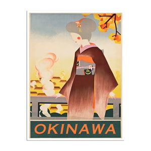 Okinawa Wall Art Vinage Travel Poster Japanese Decor Japan Gift Print  (XR4655)