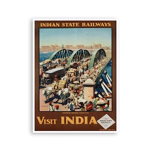 Art India Calcutta Poster Kolkata Travel Print Wall Decor (ZT401)