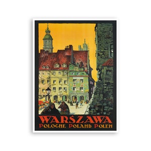 Warschau Polen Kunst Reise Poster Druck polnisch (XR2978)