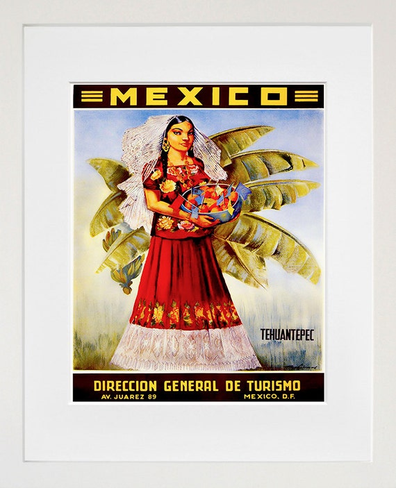 West Coast of Mexico by Train Mexican Travel tin sign living wall decor