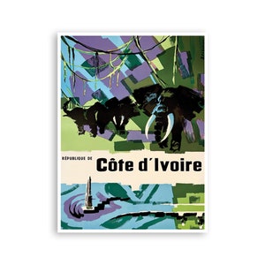Ivory Coast Art African Print Africa Travel Poster Vintage Home Decor (XR4371)