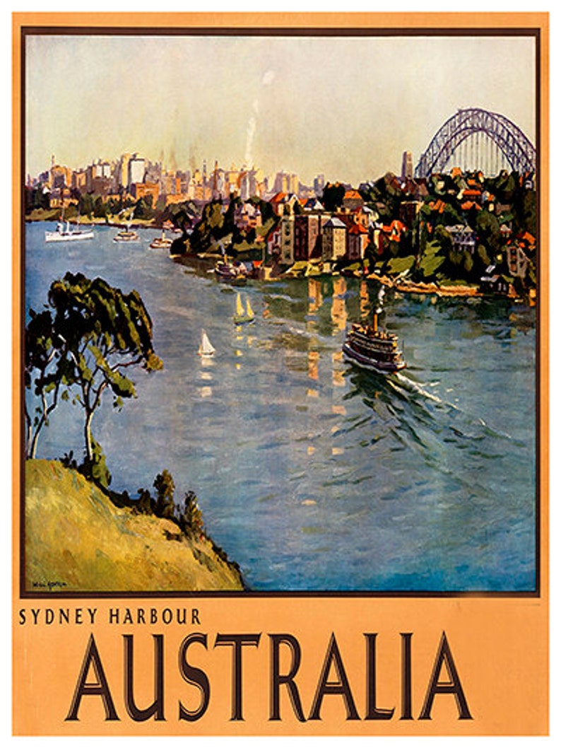 Australia Art Vintage Travel Poster Print Home Wall Decor ZT100 image 3