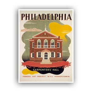 Philadelphia Art Print Travel Poster Retro Home Decor (XR1000)
