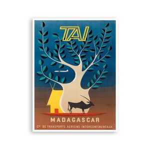 Madagascar Travel Poster Africa Art African Print (XR1828)a