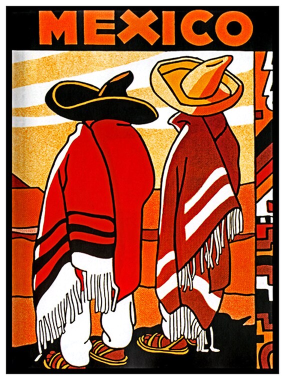 Mexican Art Mexico Print Travel Poster (TR52) - Etsy