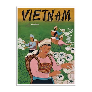Vietnam Travel Poster Vietnamese Art Food Print (XR4649)a