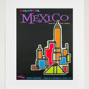 Mexico Sign Mexican Art Print Vintage Travel Poster (XR307)a
