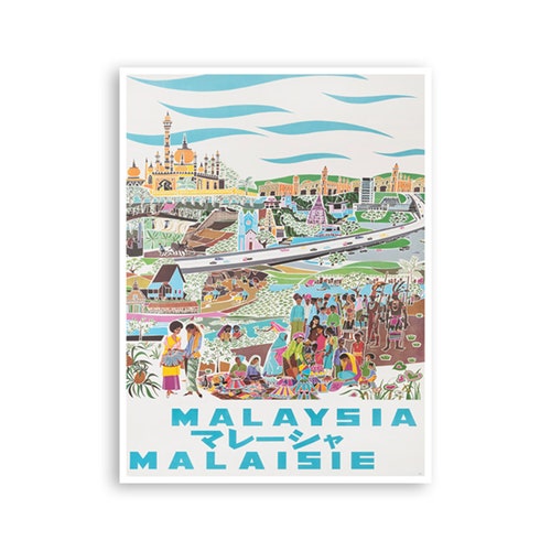 Penang Malaysia Travel Poster Asian Wall Art Print XR713 Etsy UK