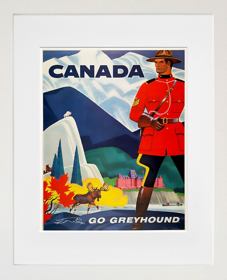 Canada Travel Poster Home Decor Mountie Wall Art Print ZT540 Etsy