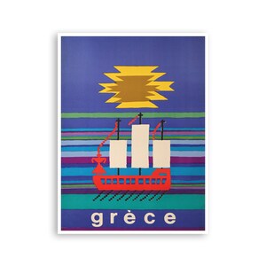 Greece Art Greek Travel Poster Print (XR3482)a
