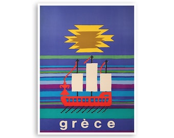 Greece Art Greek Travel Poster Print (XR3482)a