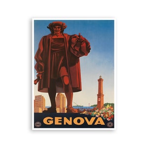 Genoa Art Italy Travel Poster Italian Print (XR2921)a