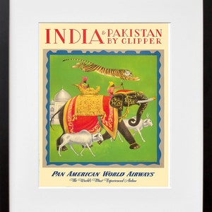 Travel Poster India Vintage Art Print (TR144)