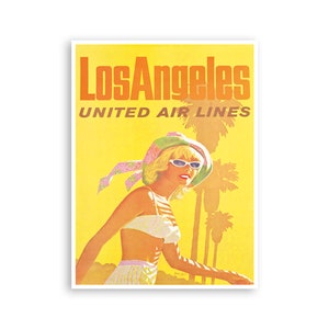 Los Angeles California Vintage Travel Poster Wall Art Print (ZT426)