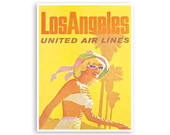 Los Angeles California Vintage Travel Poster Wall Art Print (ZT426)