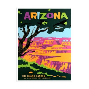 Arizona Travel Poster Home Decor Retro Wall Art Print (XR1908)