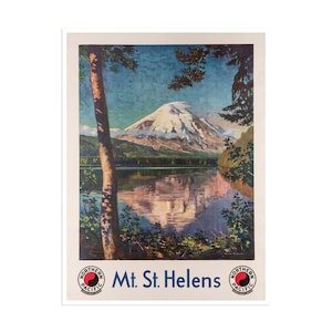 Mount St Helens Travel Art Poster America Print Home Decor (XR2405)