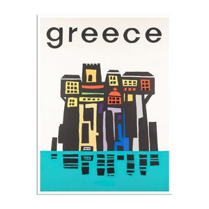 Greece Travel Poster Greek Art Print (XR4600)a