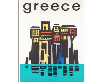 Greece Travel Poster Greek Art Print (XR4600)a