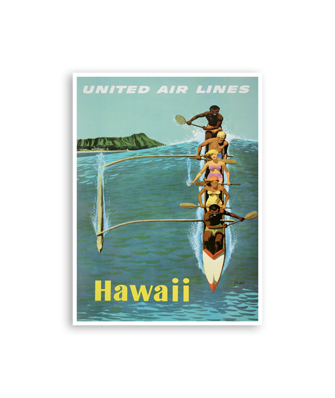 Hawaii Travel Poster Hawaiian Decor Wall Art Print ZT273 - Etsy