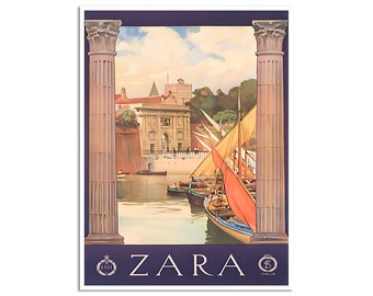 Croatia Travel Poster Zadar Art Print Vintage Home Decor (XR4532)