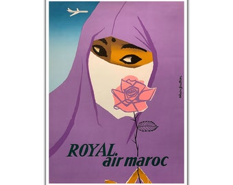 Morocco Travel Poster Vintage Print Moroccan Art Decor (XR4515)a