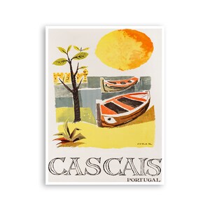 Cascais Portugal Art Print Cascais Travel Poster (XR3319)a