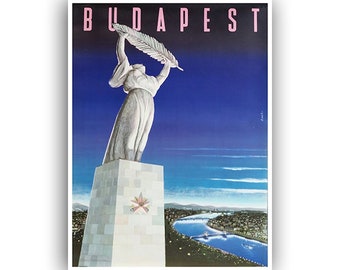 Budapest Ungarn Reise Poster Vintage Kunstdruck Retro Geschenk (XR1574)