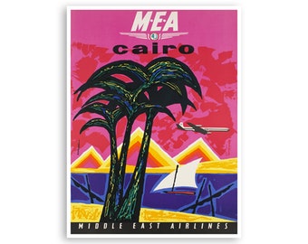 Cairo Wall Art Egypt Travel Poster Print (XR3311)