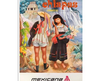 Chiapas Art Mexico Travel Poster Mexican Print (XR4893)