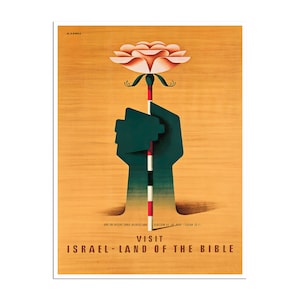 Vintage Israel Art Travel Poster Print Israeli Decor (XR4624)