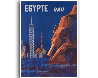 Aegypten Geschenk RAU Reise Poster Ägyptischer Kunstdruck (XR860)a