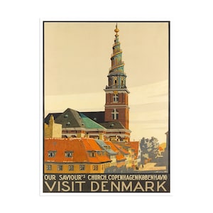 Denmark Vintage Art Print Travel Poster Retro Danish Home Decor (XR1416)