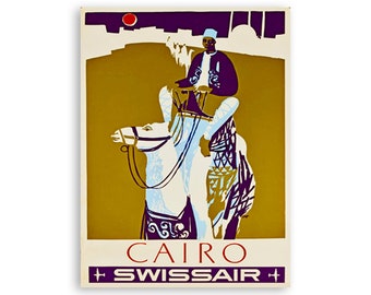 Kair Egipt Wydruk artystyczny Plakat podróżniczy Egipski wystrój domu (ZT292)