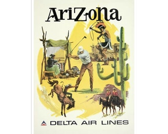 Arizona Art Wall Decor Retro Travel Poster  (XR2483)