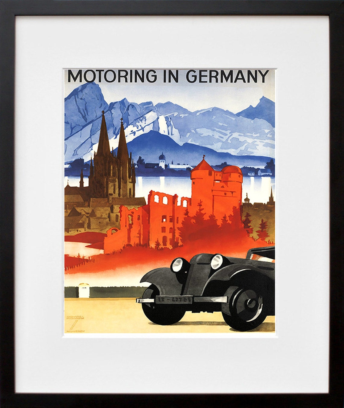 German Travel Art Germany Poster Print Vintage Home Decor - Etsy