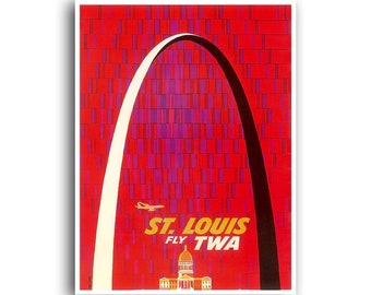 St Louis Art Retro Missouri Poster Travel Print (XR927)