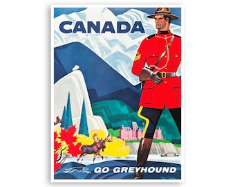 Canada reisposter Canadian Wall Art Mountie Gift (ZT540)a