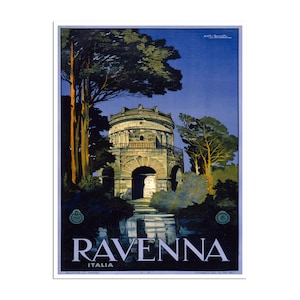 Ravenna Art Italy Travel Poster Vintage Print (ZT159)a