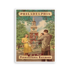 Philadelphia Kunstdruck Pennsylvania Reiseposter (XR2916)a