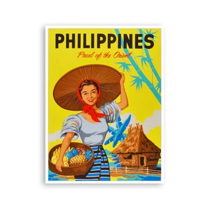Philippines Travel Poster Filipino Art Print (XR3873)a
