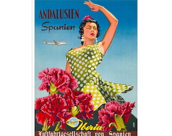 Andalousie Espagne Poster Travel Art Tourism Print (XR2694)