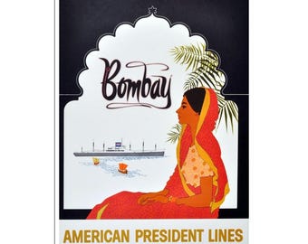 Mumbai Art India reisposter Bombay Print (ZT388)a