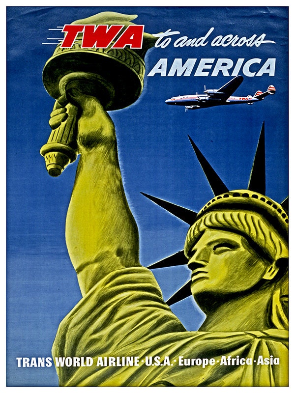 Statue of Liberty Poster Art Travel New York Home Decor Print (TR70) - Etsy