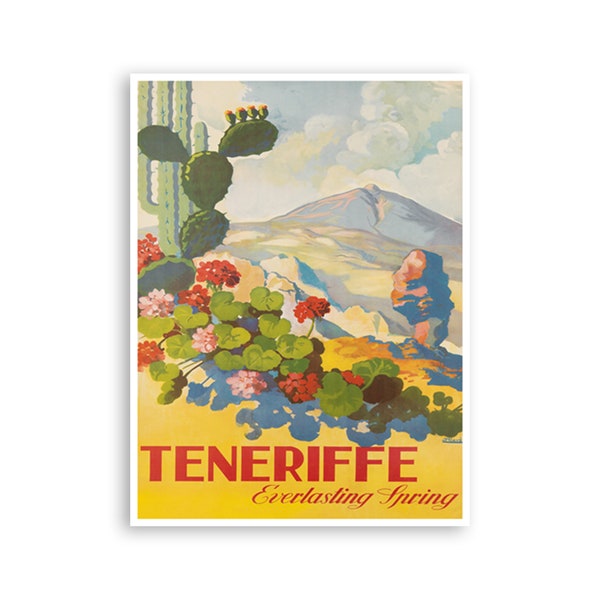 Tenerife Travel Poster Spain Art Print Spanish Vintage Home Decor (XR2737)