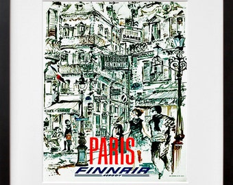 Paris Travel Poster France Art Print French Vintage Home Decor (ZT217)