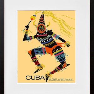 Plakat podróżniczy Art Cuba w stylu kubańskiego vintage (TR149)