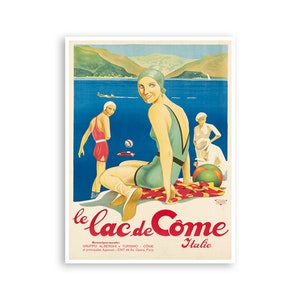 Lake Como Art Italy Travel Poster Vintage Print (XR2972)